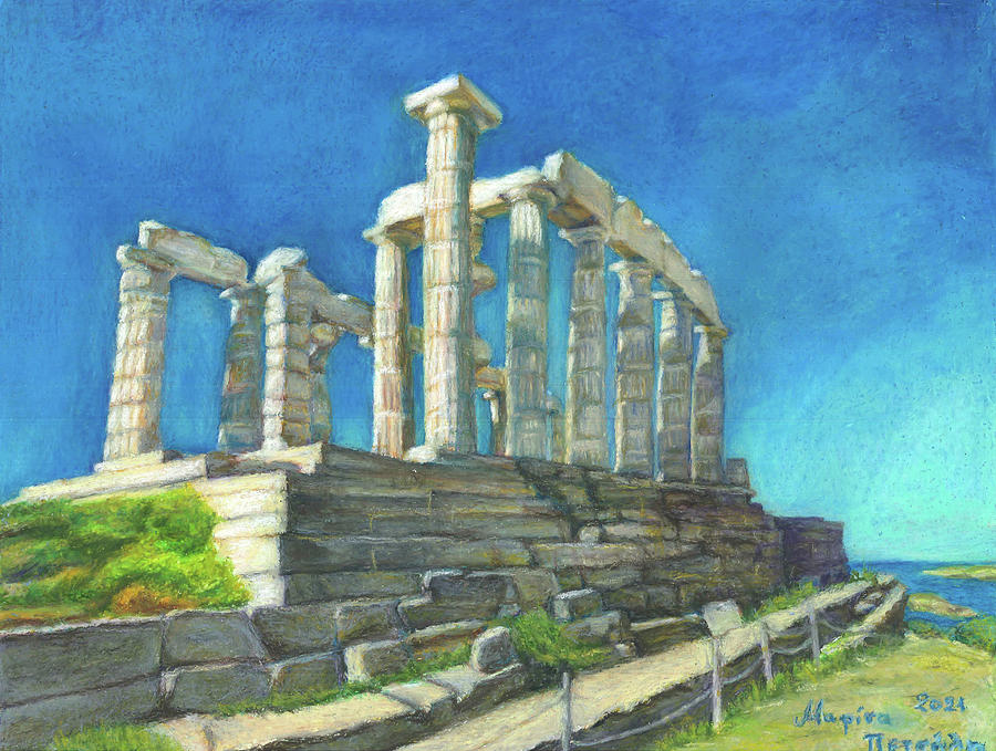 Temple Of Poseidon Painting