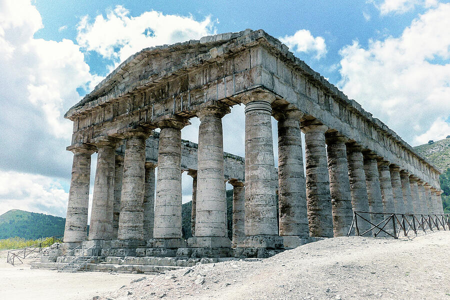 Temple Of Segesta In Sicily Vintage Style Photograph By Joseph S ...