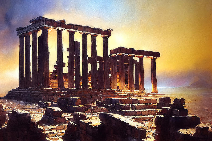 Temple of the Gods, 11 Painting by AM FineArtPrints - Fine Art America