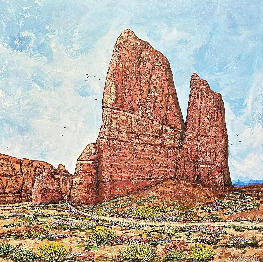 Temple Of The Sun And Moon Painting by Lance Headlee Temple Of The Sun And Moon Painting by Lance Headlee
