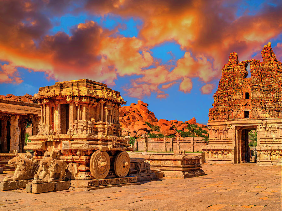 Temple Ruins at Hampi India Photograph by Dominic Piperata - Fine Art ...