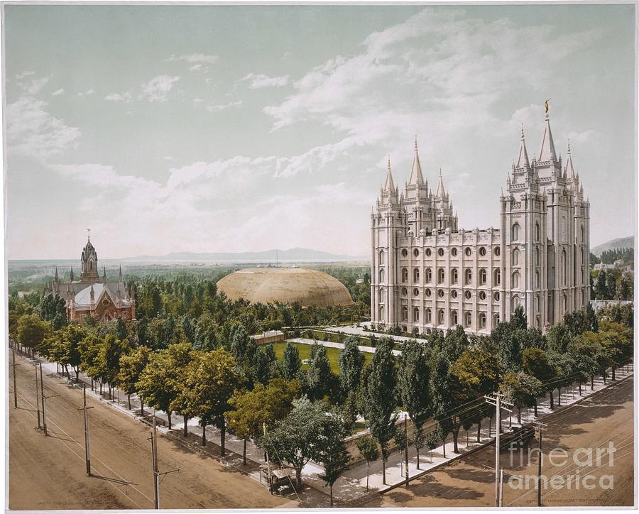 Architecture Painting - Temple Square Salt Lake City 1899 D46026 by Artistic Rifki