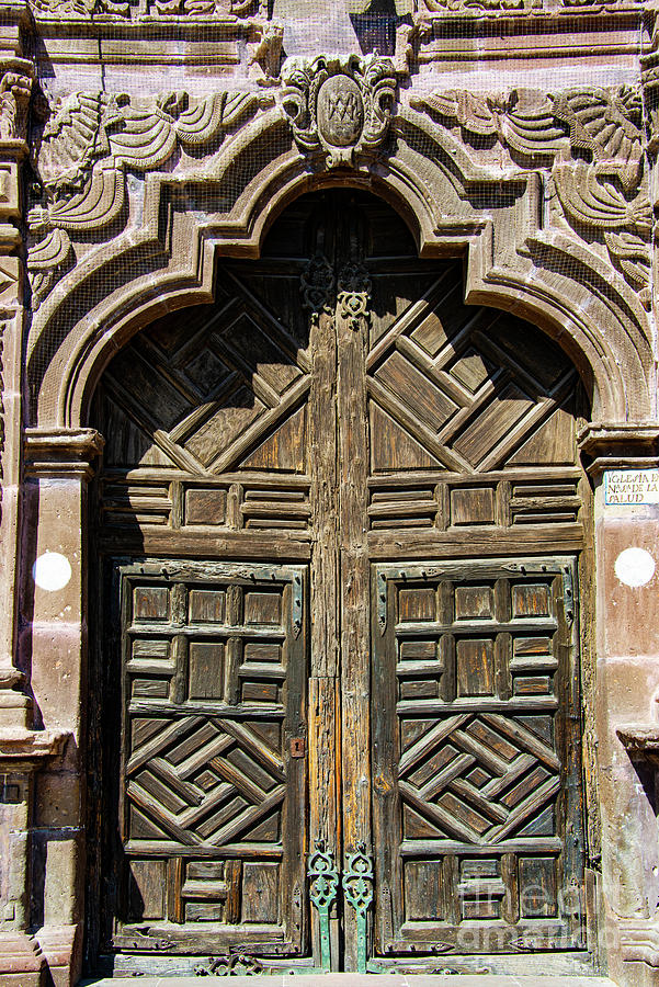 Templo de Nuestra Senora de La Salud Doors San Miguel de Allende Photograph by Bob Phillips
