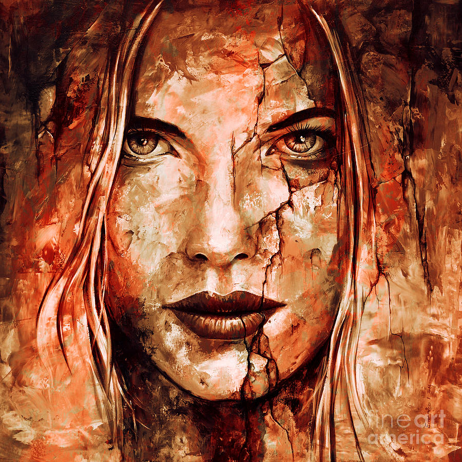 Fantasy Painting - Temptation colored Rosewood by Emerico Imre Toth