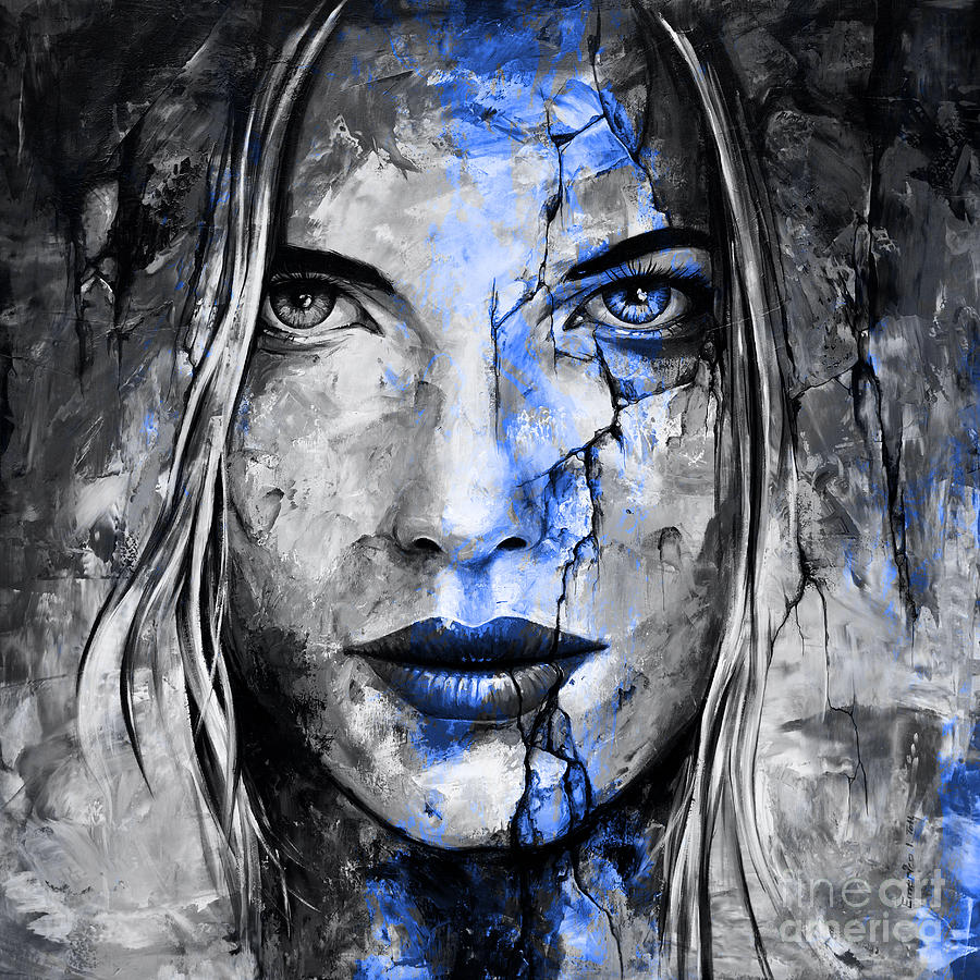 Fantasy Painting - Temptation Mistyc Blue by Emerico Imre Toth