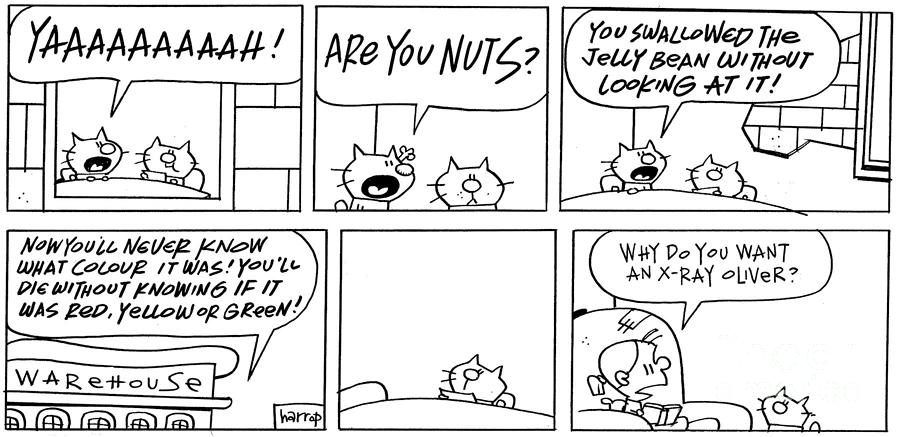 TEN CATS Original Art Sunday strip-Sample Drawing by Graham Harrop