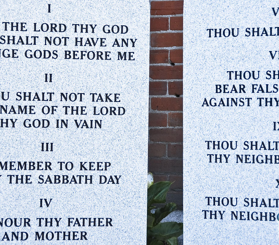 Ten Commandments Photograph by Silentfoto