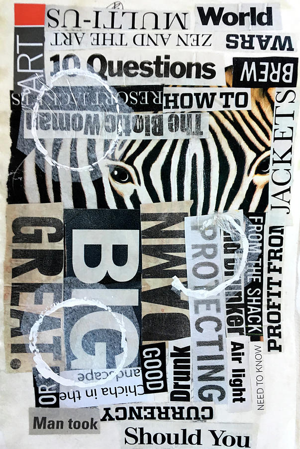 Black And White Mixed Media - Ten Questions by Nancy Merkle