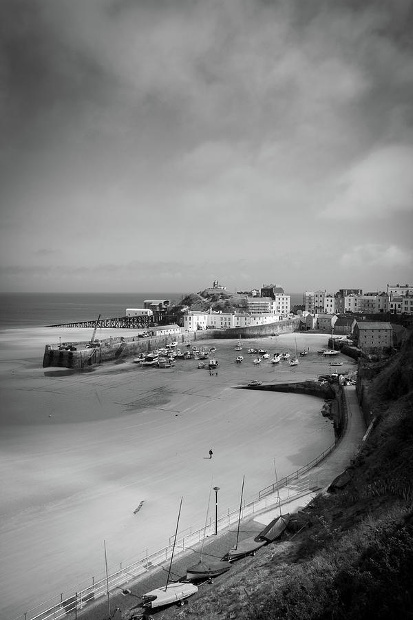 Tenby  harbour at low tide, Photograph by Seeables Visual Arts