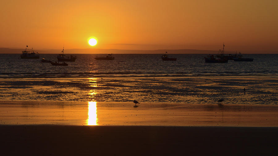 Tenby North Beach Sunrise Photograph by Jeremy Hayden