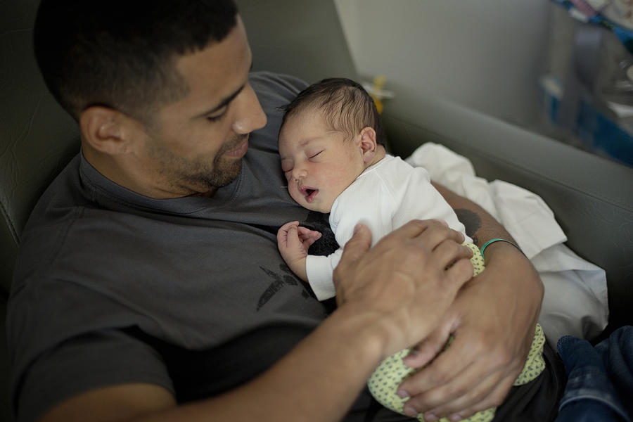 Tenderness Between New Dad And Newborn Girl Photograph by Image taken by Mayte Torres
