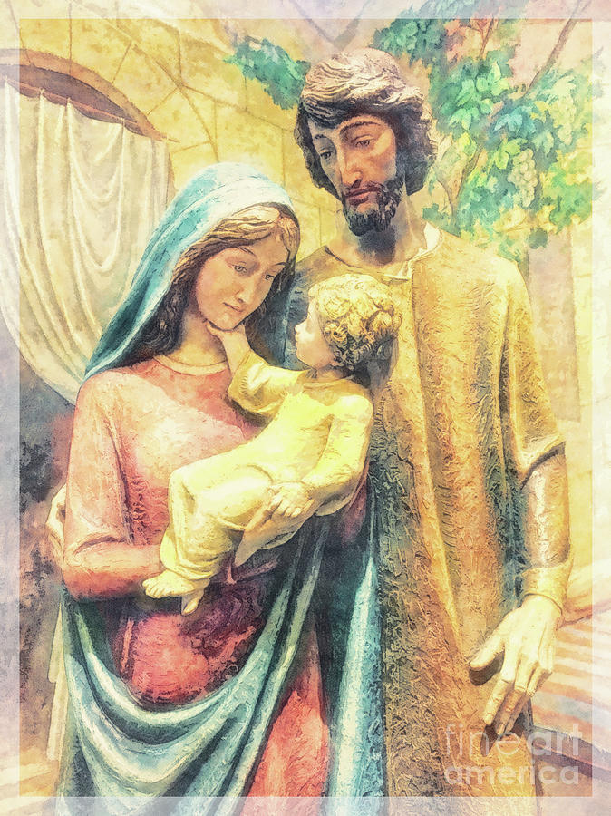 Tenderness Of The Holy Family Photograph