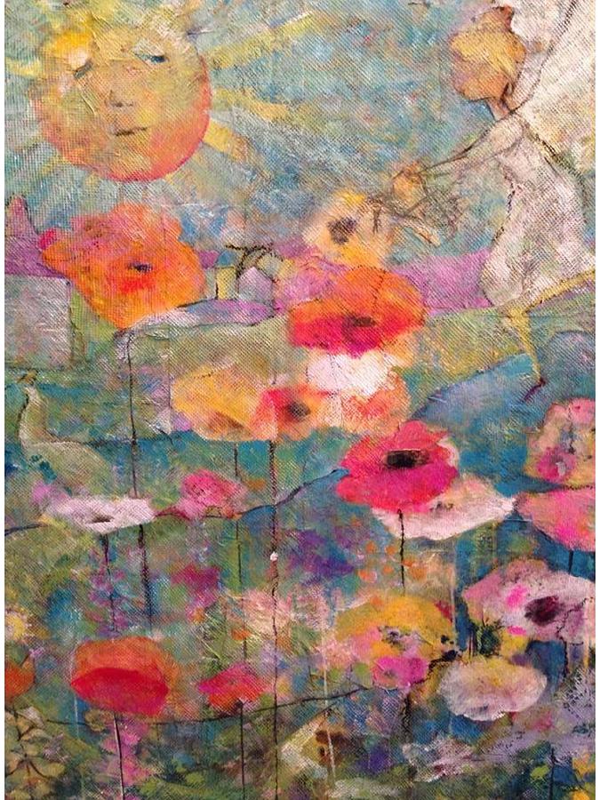 Tending Her Garden Mixed Media by Eleatta Diver