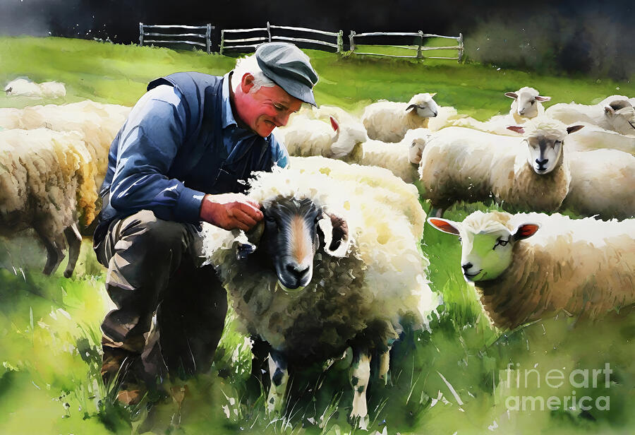 Tending The Flock Digital Art by Mark Miller