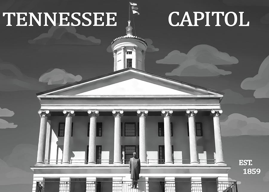 Tennessee Capitol Building Design Digital Art by Dan Sproul