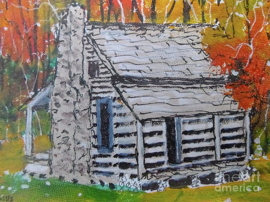 Tennessee Log Cabin Painting by Patrick Grills