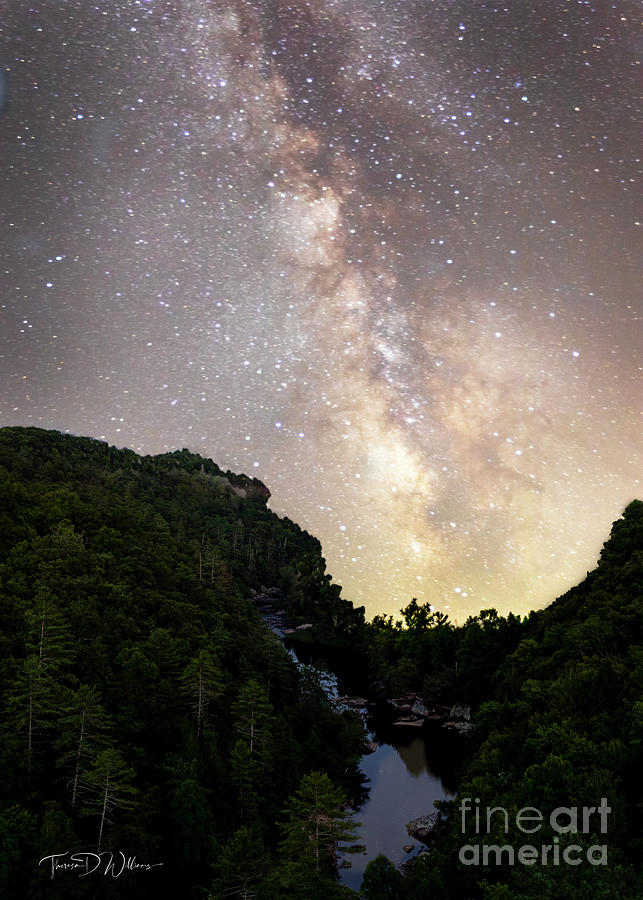 Tennessee River Gorge Under Starry Skies Photograph by Theresa D Williams