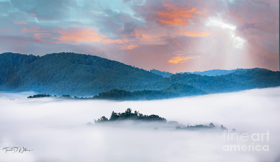 Tennessee Smoky Mountains Island in the Fog Photograph by Theresa D Williams