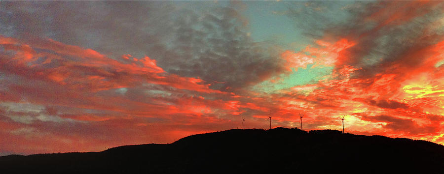 Tenney Mountain Windfarm Sunset Photograph by Wayne King