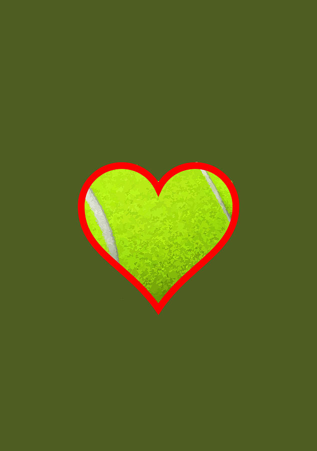 Tennis Ball Heart 2 Digital Art by Ali Baucom