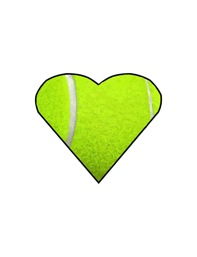 Tennis Ball Heart Digital Art by Ali Baucom