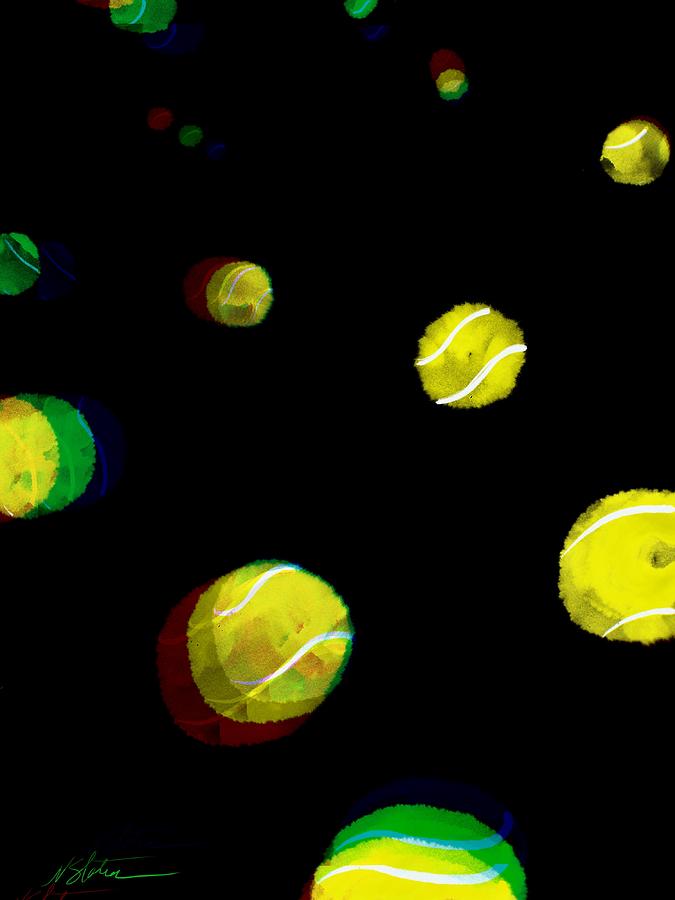 Tennis Ball Motion Digital Art