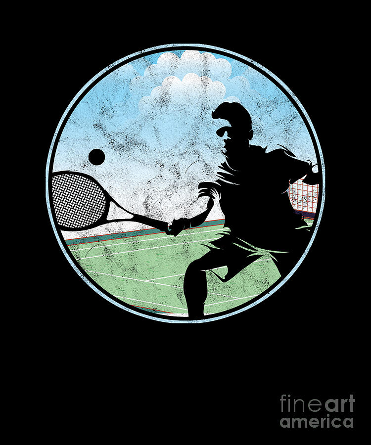 Tennis Digital Art - Tennis Ball Player Coach Racket Net Racquet Court Gift by Thomas Larch Tennis Digital Art - Tennis Ball Player Coach Racket Net Racquet Court Gift by Thomas Larch