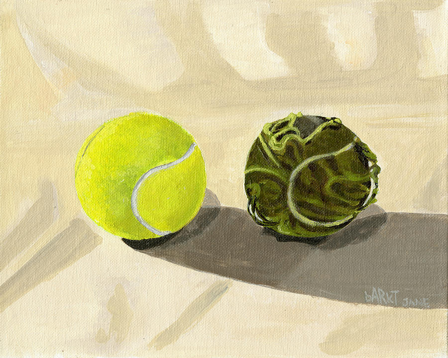 Tennis balls Painting by Jane Dunn Borresen