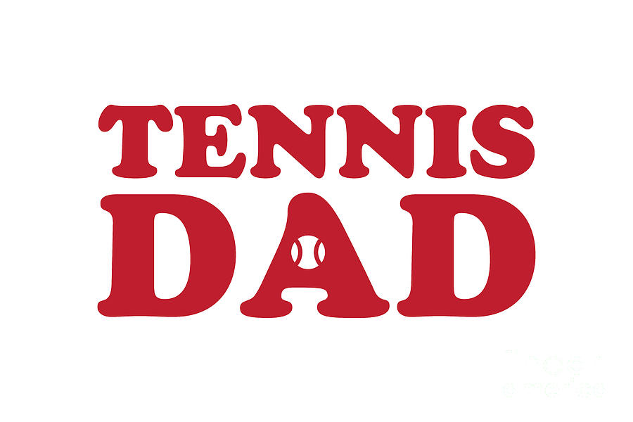 Tennis Dad Red Digital Art