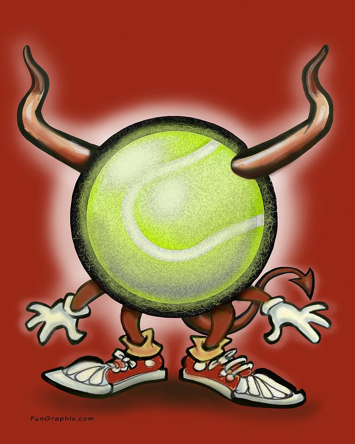 Tennis Demon Digital Art by Kevin Middleton