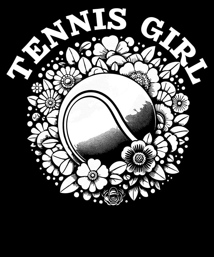 Sports Digital Art - Tennis Girls Player Sports - Racket Tennis Girl by Crazy Squirrel