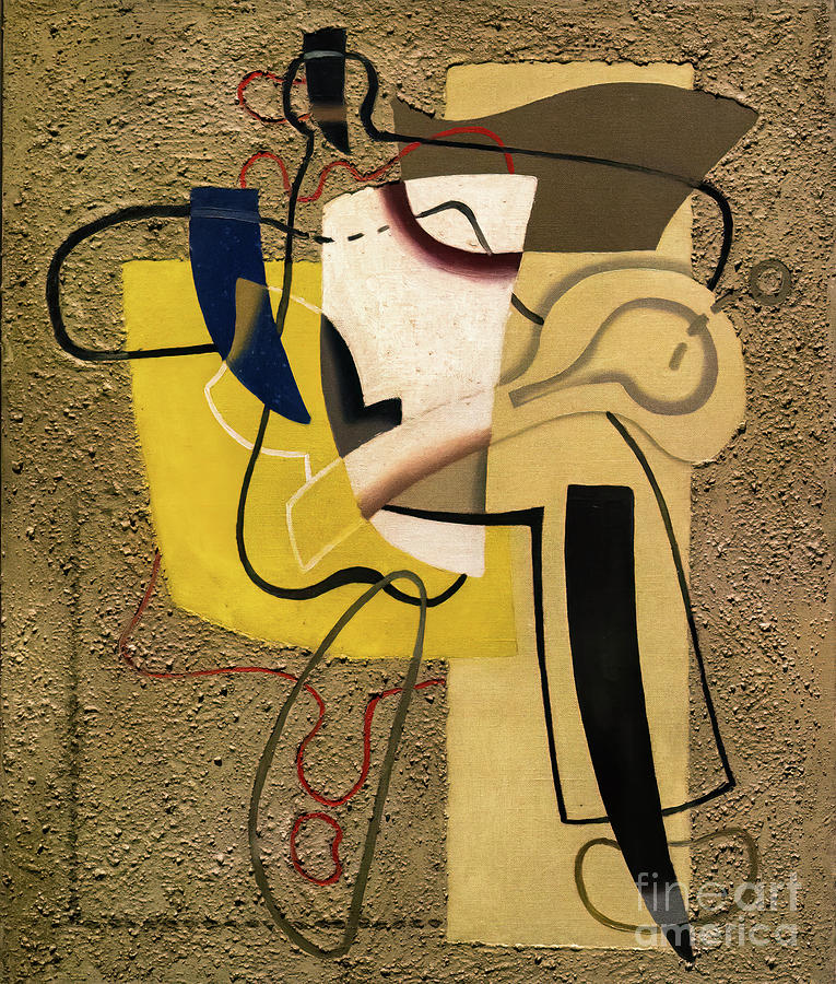 Tennis Player on Yellow by Willi Baumeister 1933 Painting by Willi Baumeister