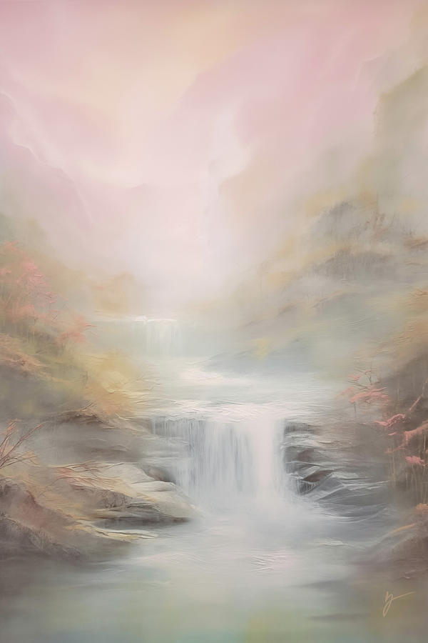 Tenor Creek Falls Painting by Greg Collins