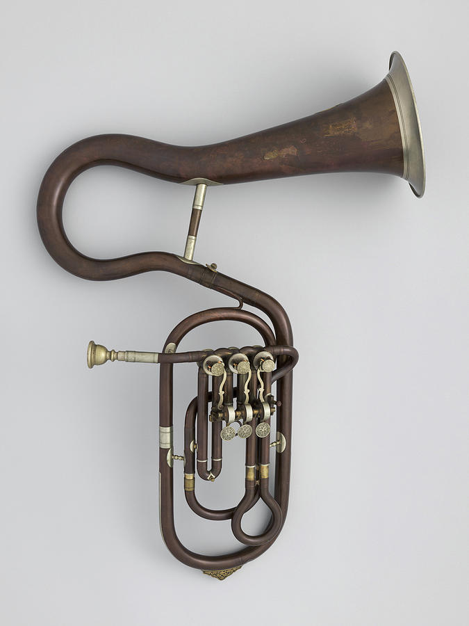 Vintage Photograph - Tenor Valve Trombone In B-flat 1870 by Mountain Dreams