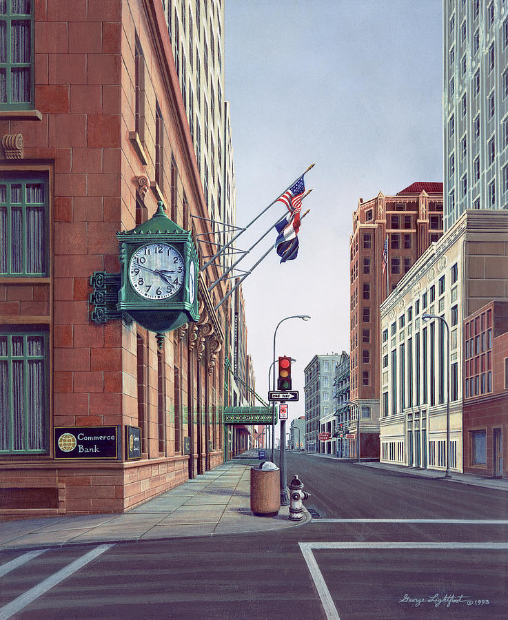 Tenth and Walnut, KC, MO Painting by George Lightfoot