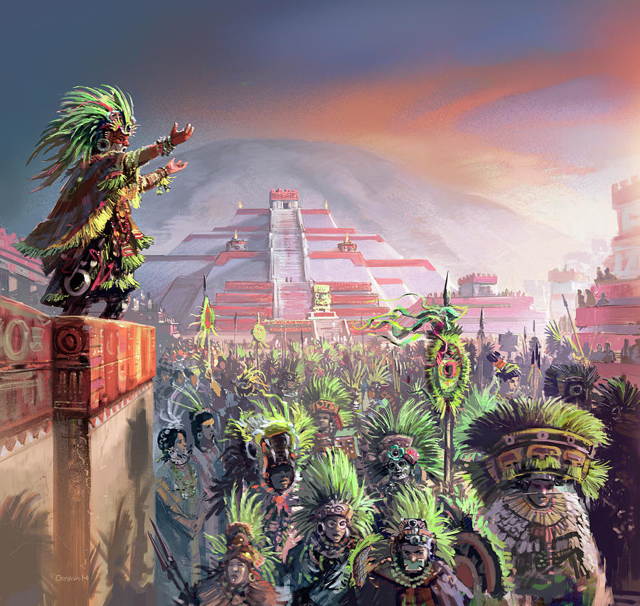 Teotihuacan - Avenue of the Dead Painting by Odysseas Stamoglou - Fine ...