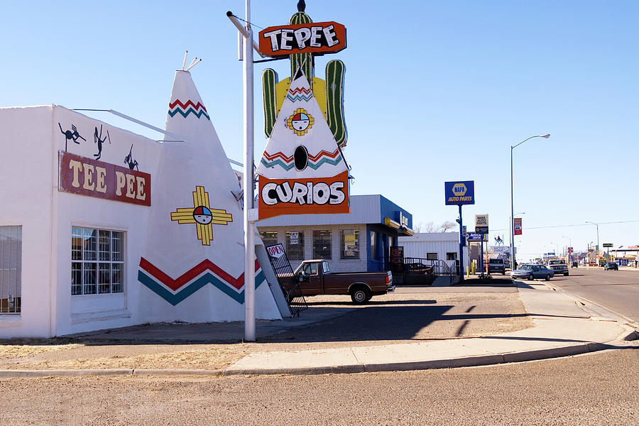 Tepee Curios Shop on Route 66 at Tucumcari NM Photograph by Bob Pardue