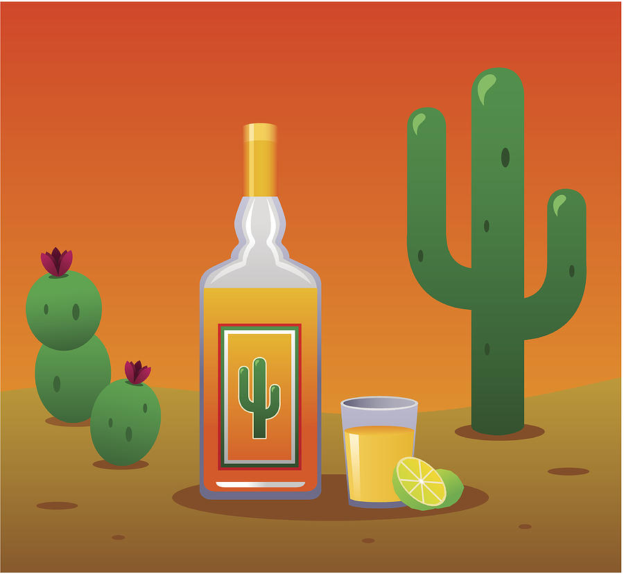 Tequila Drawing by Agustinc