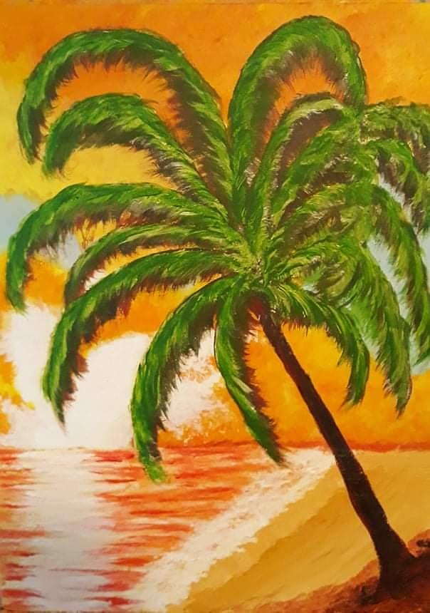 Tequila Sunrise Painting by Sheri Goodyear