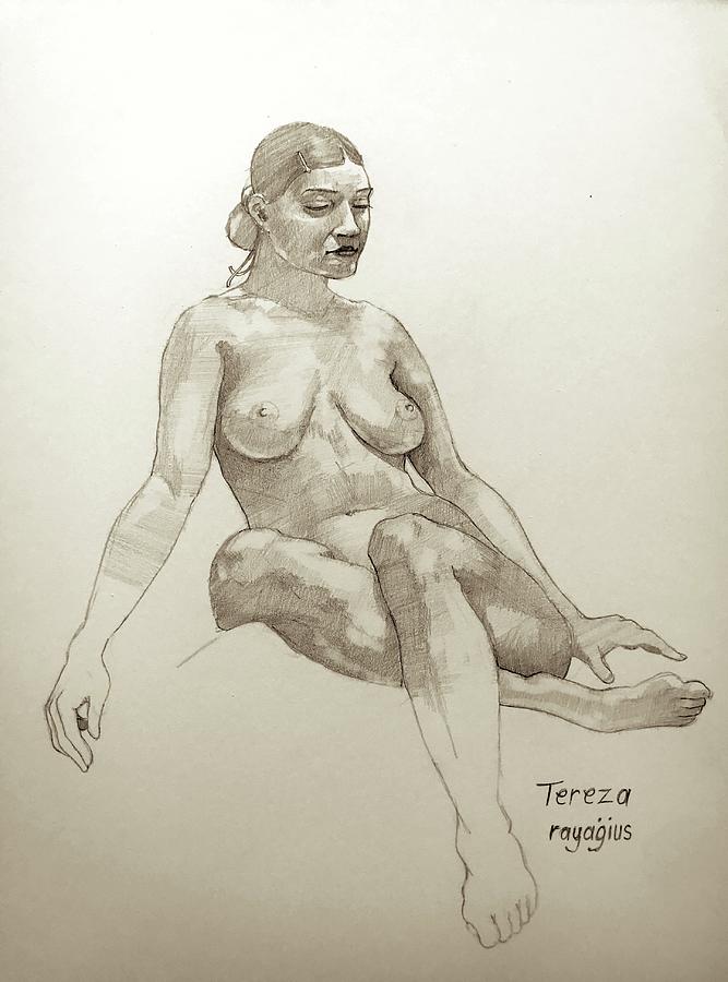 Tereza Drawing by Ray Agius