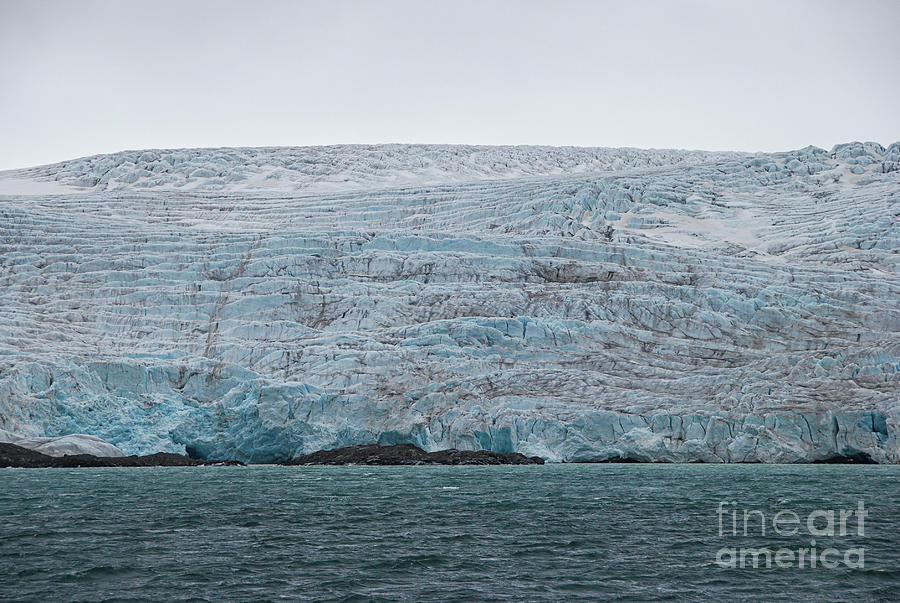 Summer Photograph - Terminal Face of Nordenskiold Glacier of Svalbard #1 by Nancy Gleason