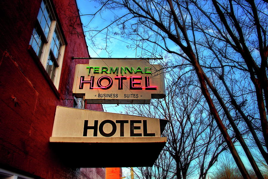 Terminal Hotel Sign 2 Photograph by Jim Albritton