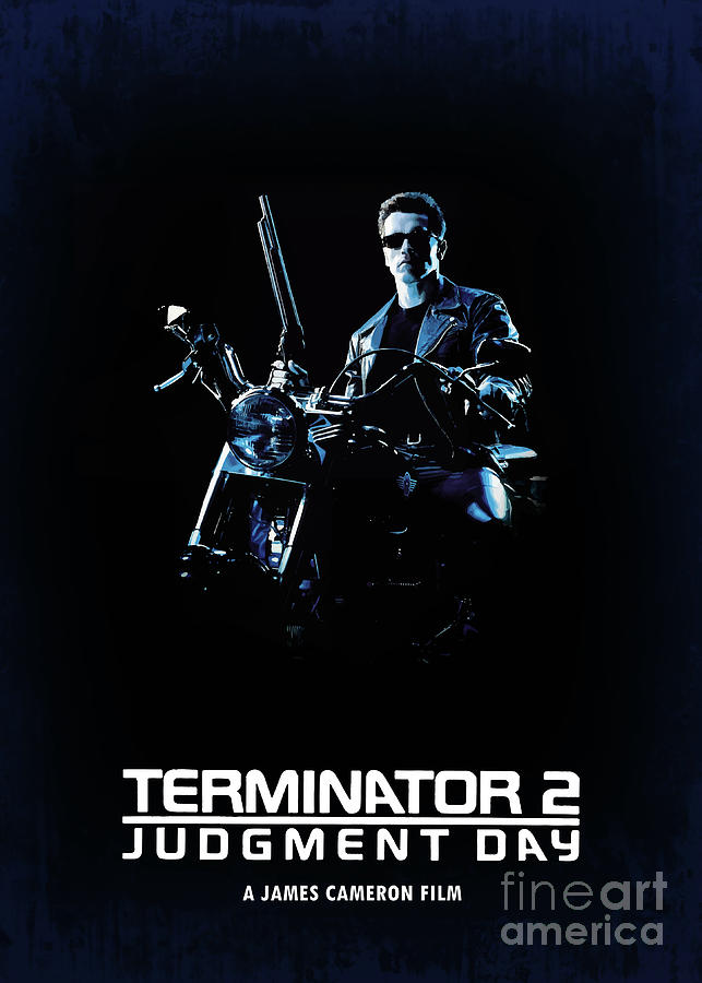 Arnold Schwarzenegger Digital Art - Terminator 2 Judgement Day by Bo Kev