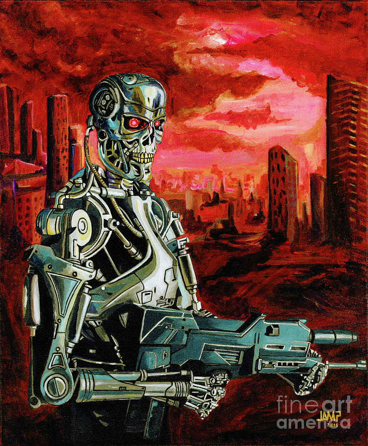 Terminator T800 Painting by Jose Antonio Mendez - Pixels