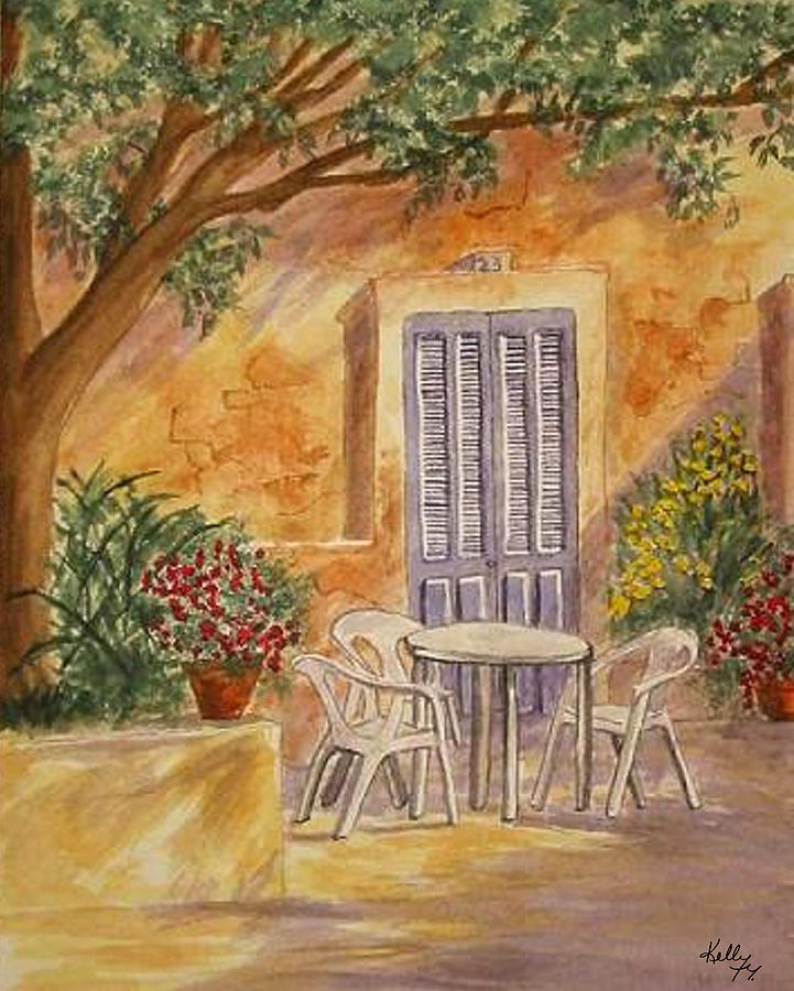 Terra Cotta Patio Painting by Kelly Mills