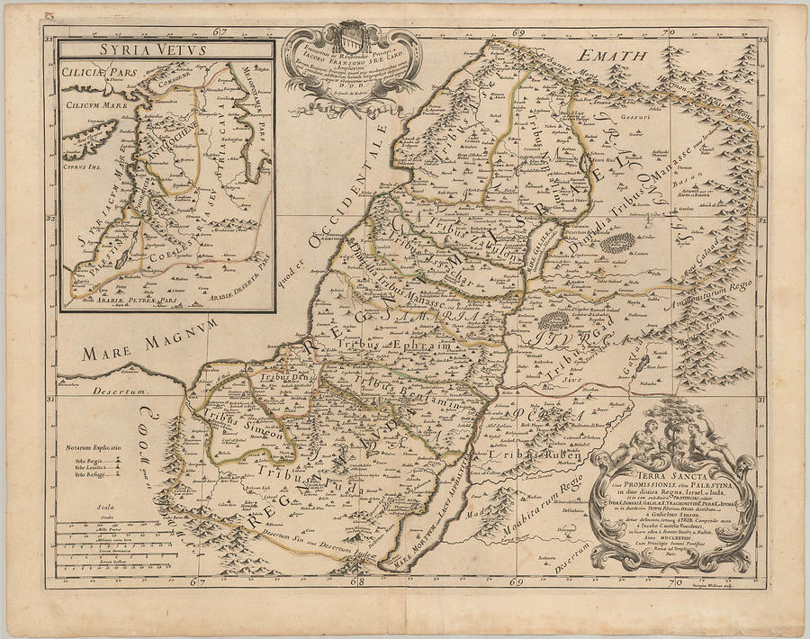 Terra Sancta Sive Promissionis Olim Palestina In Duo Divisa Regna 