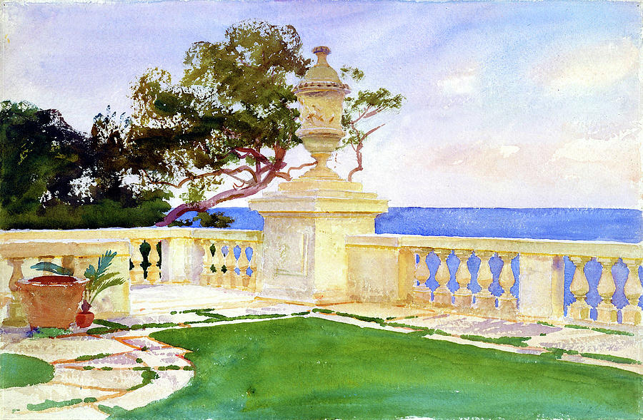 Terrace At Vizcaya Painting