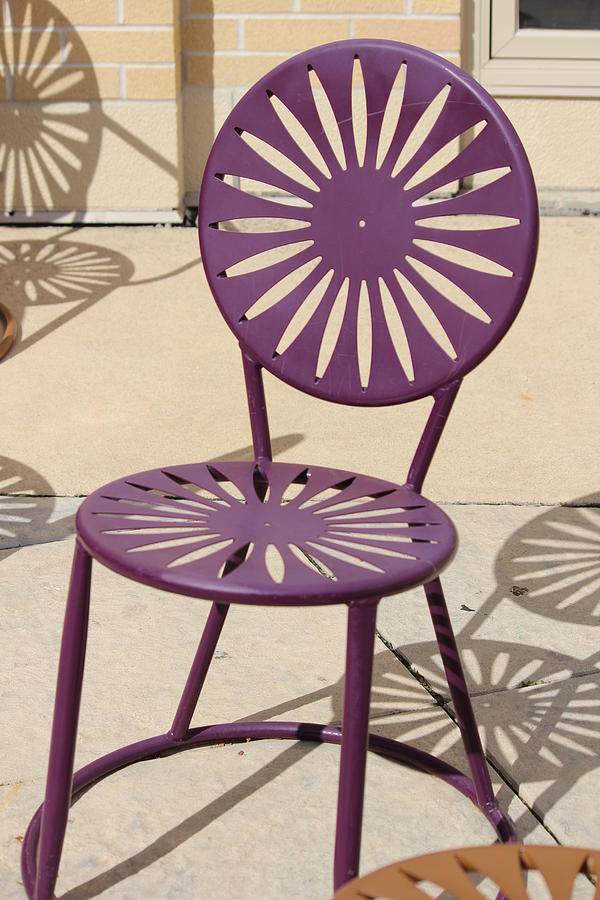 Chair Photograph - Terrace Chair, University Of Wisconsin by Callen Harty Chair Photograph - Terrace Chair, University Of Wisconsin by Callen Harty