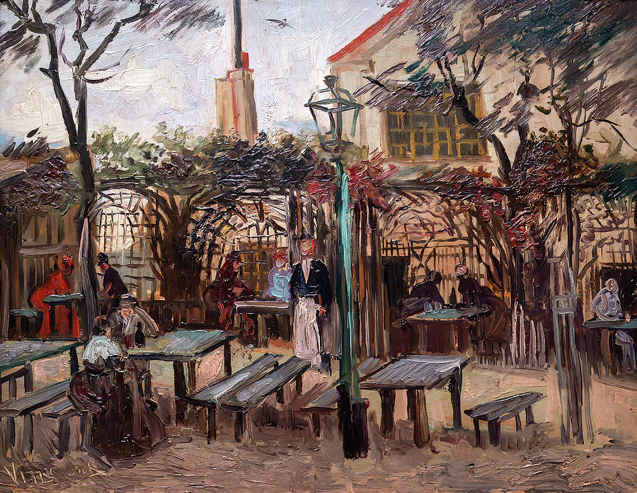 Vincent Van Gogh Painting - Terrace of a Cafe on Montmartre #1 by Vincent van Gogh