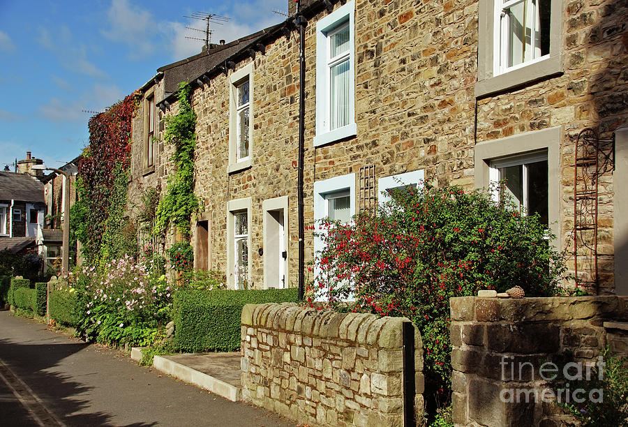 Terraced Cottages In Whalley, England. Photograph